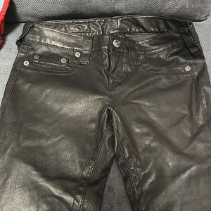 True religion leather pants